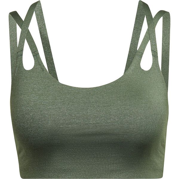 Green Women's Adidas Yo L St Ls Fi Sports Bra | 8573062-FY