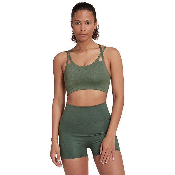 Green Women\'s Adidas Yo L St Ls Fi Sports Bra | 8573062-FY