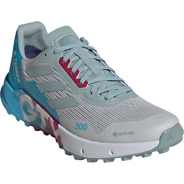 Grey/Blue Women's Adidas Terrex Agravic Flow 2 Goretex Trail Running Shoes | 0271659-ZS