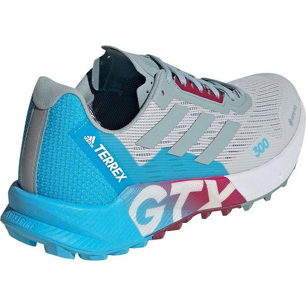 Grey/Blue Women's Adidas Terrex Agravic Flow 2 Goretex Trail Running Shoes | 0271659-ZS