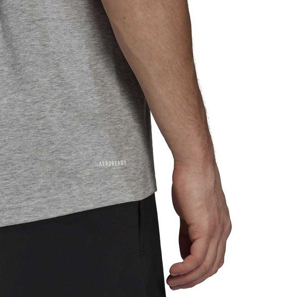 Grey Men's Adidas Aeroready Designed 2 Move FeelReady Sport Short Sleeve T Shirts | 7539062-VK