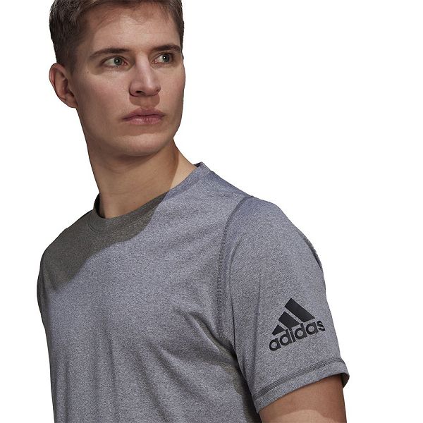 Grey Men's Adidas FreeLift Ultimate Aeroready Designed 2 Move Sport Short Sleeve T Shirts | 0916384-KT