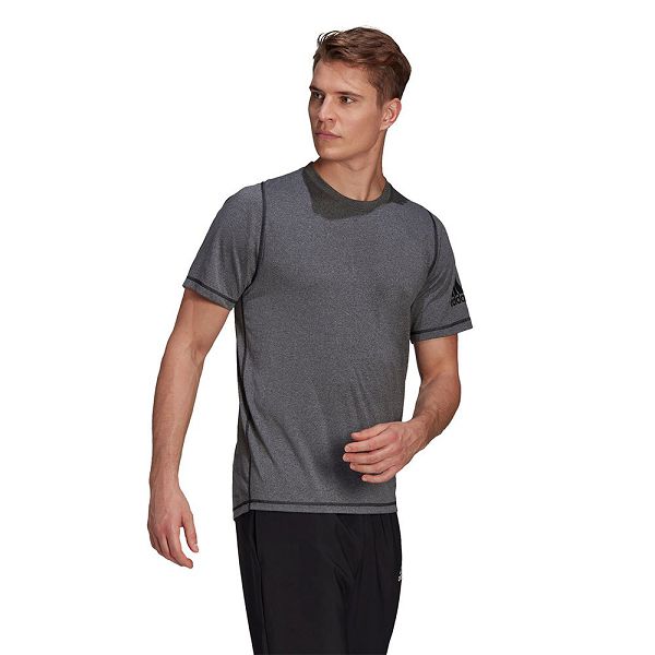 Grey Men's Adidas FreeLift Ultimate Aeroready Designed 2 Move Sport Short Sleeve T Shirts | 8029145-GC