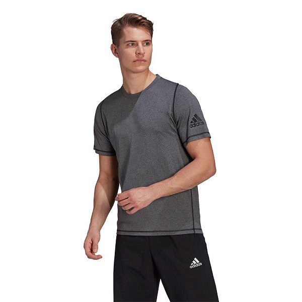 Grey Men\'s Adidas FreeLift Ultimate Aeroready Designed 2 Move Sport Short Sleeve T Shirts | 8029145-GC