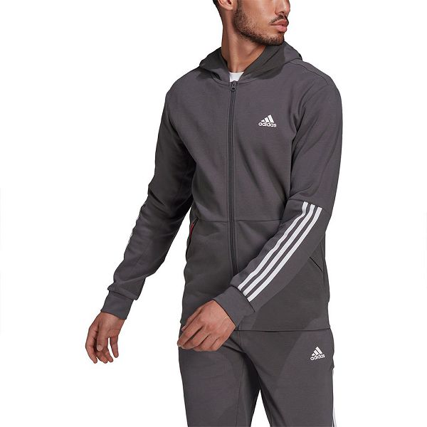 Grey Men's Adidas Motion Full Zip Sweatshirts | 1560328-EP