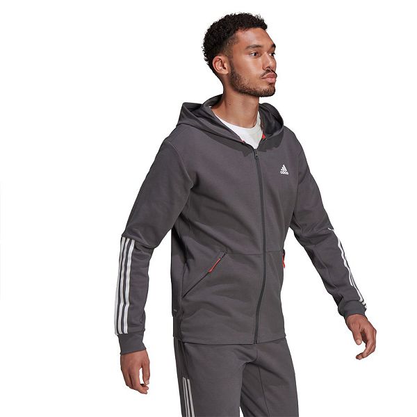 Grey Men's Adidas Motion Full Zip Sweatshirts | 1560328-EP