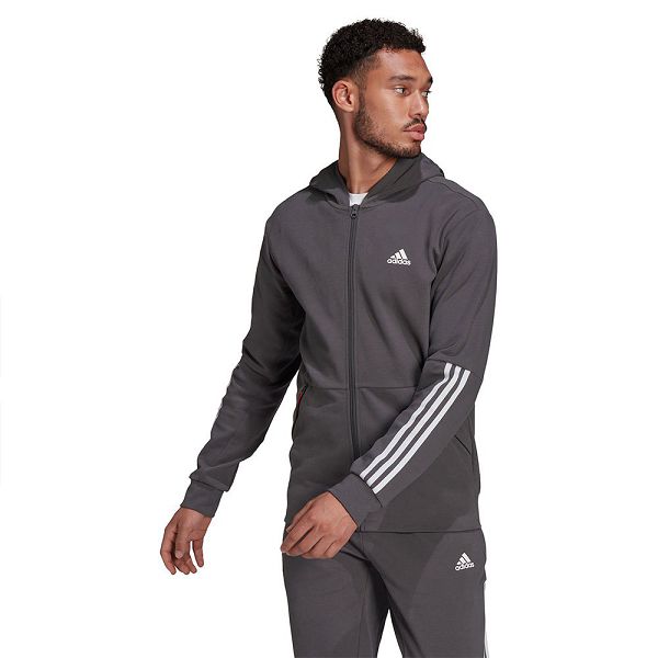 Grey Men's Adidas Motion Full Zip Sweatshirts | 1560328-EP