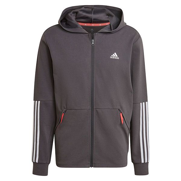 Grey Men\'s Adidas Motion Full Zip Sweatshirts | 1560328-EP