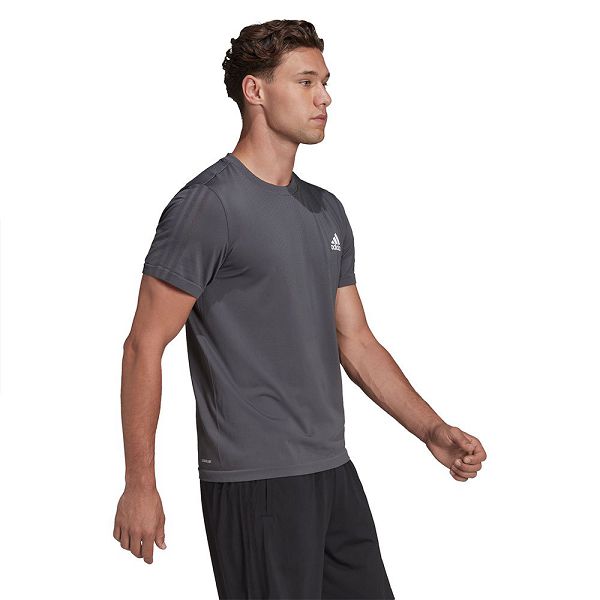 Grey Men's Adidas Motion SML Short Sleeve T Shirts | 1095284-CQ