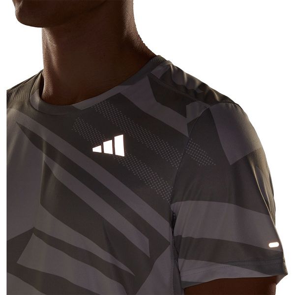 Grey Men's Adidas Own The Run Seasonal Short Sleeve T Shirts | 4308617-DT