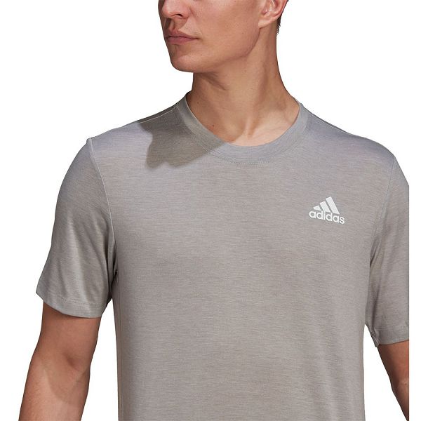 Grey Men's Adidas Primeblue Designed 2 Move Heathered Sport Short Sleeve T Shirts | 2164935-TB