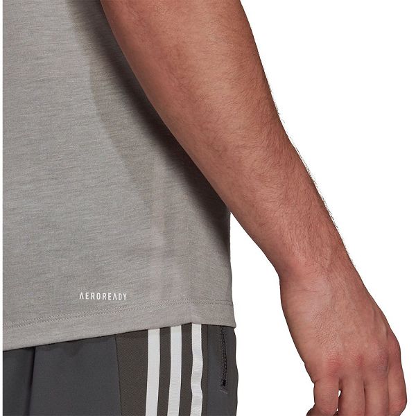 Grey Men's Adidas Primeblue Designed 2 Move Heathered Sport Short Sleeve T Shirts | 2164935-TB