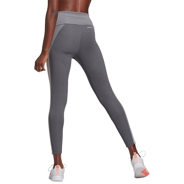 Grey Women's Adidas 3 Stripes 7/8 Leggings | 2560817-HY