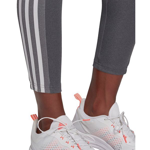 Grey Women's Adidas 3 Stripes 7/8 Leggings | 2560817-HY