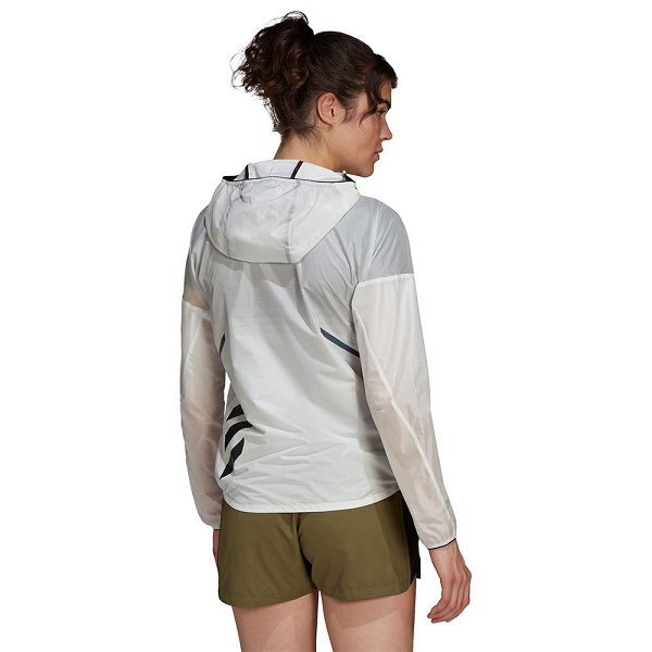 Grey Women's Adidas AGR Windbreaker Jackets | 7639528-QB