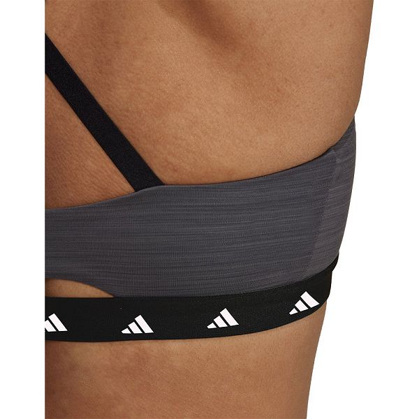 Grey Women's Adidas Aeroimpact Light-Support Techfit Sports Bra | 8367520-CB