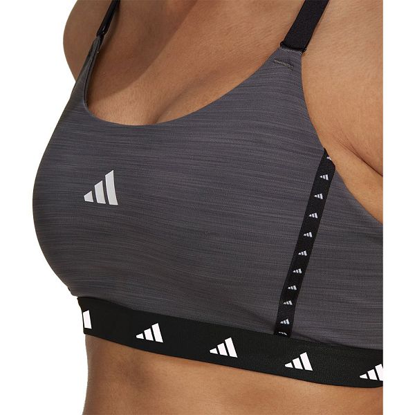 Grey Women's Adidas Aeroimpact Light-Support Techfit Sports Bra | 8367520-CB