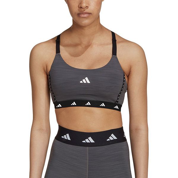 Grey Women\'s Adidas Aeroimpact Light-Support Techfit Sports Bra | 8367520-CB