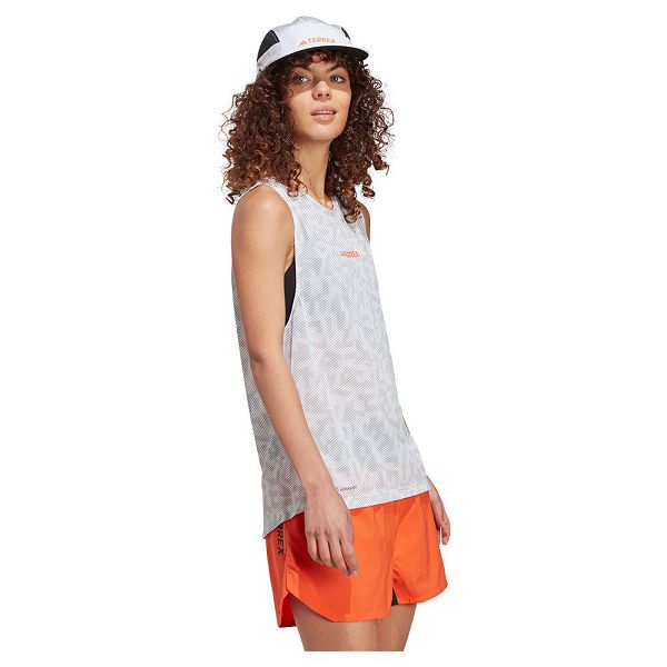 Grey Women's Adidas Agr Sleeveless T Shirts | 7984162-LR