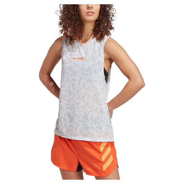 Grey Women\'s Adidas Agr Sleeveless T Shirts | 7984162-LR