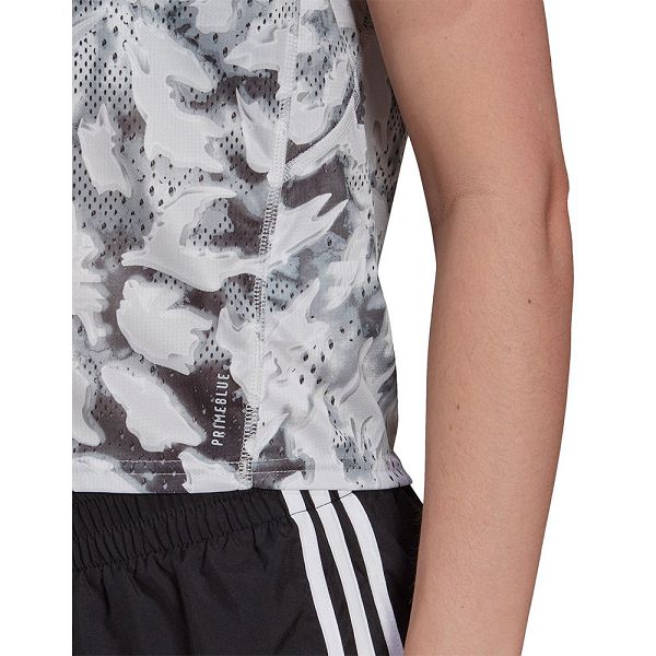 Grey Women's Adidas Fast Aop Short Sleeve T Shirts | 7350916-HW