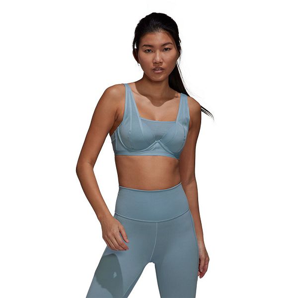 Grey Women\'s Adidas Luxe HS Sports Bra | 3840129-MV