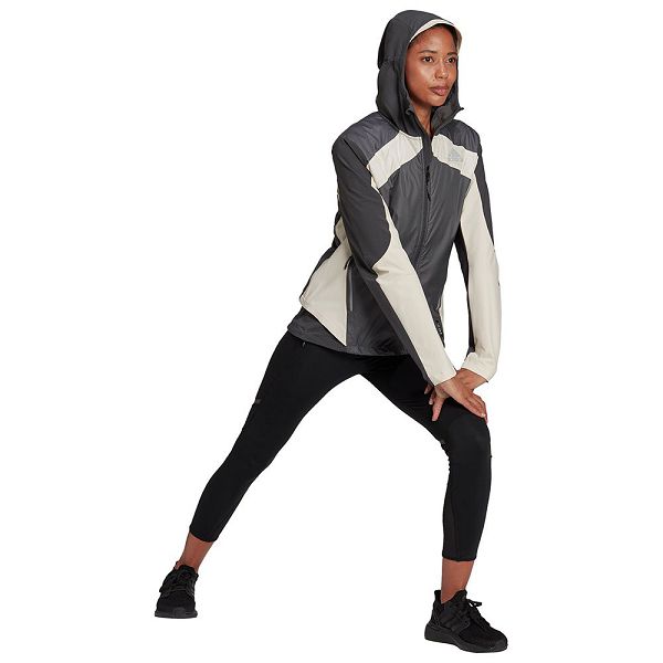 Grey Women's Adidas Marathon Jackets | 9534670-IV