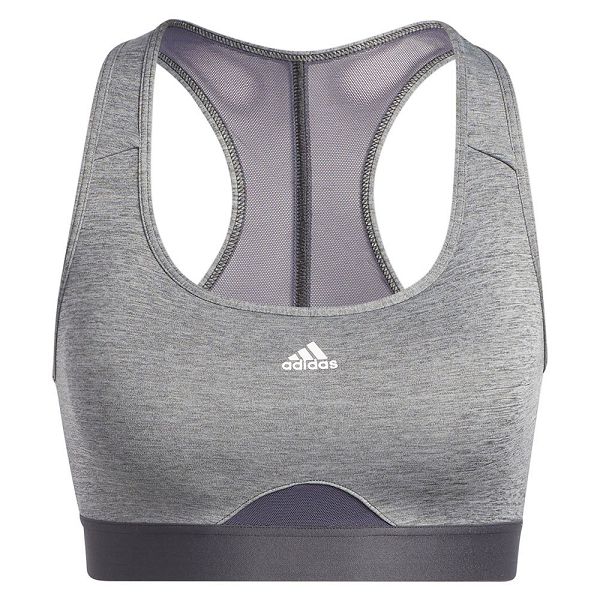 Grey Women\'s Adidas Power MS PD Sports Bra | 7062934-TA