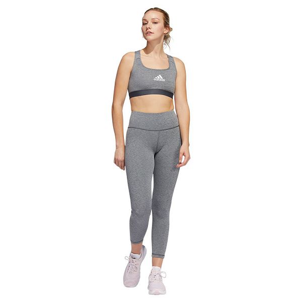 Grey Women's Adidas Power MS Sports Bra | 4368521-CF