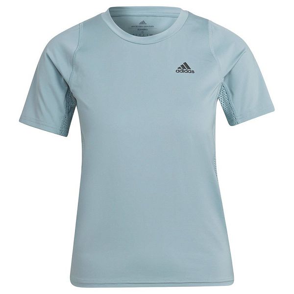 Grey Women's Adidas Run Fast PB Short Sleeve T Shirts | 5134279-AD