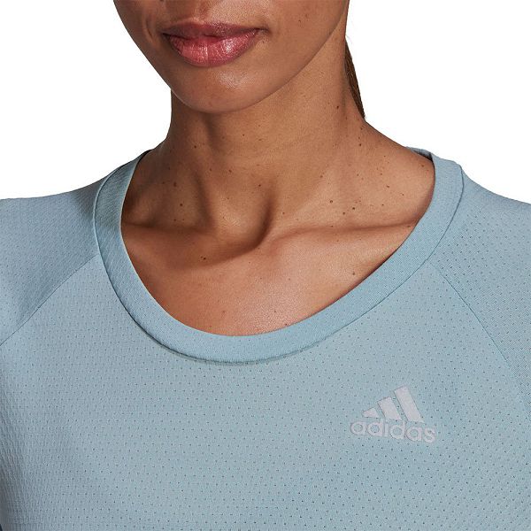 Grey Women's Adidas Runner Short Sleeve T Shirts | 1583207-TY