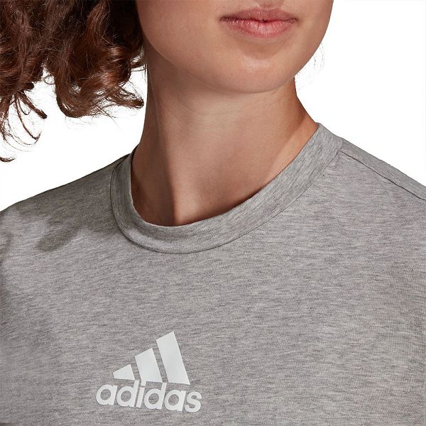 Grey Women's Adidas TC Short Sleeve T Shirts | 0328541-LG