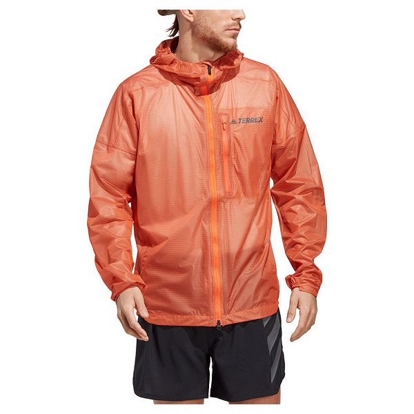 Orange Men\'s Adidas Agr Rain Jackets | 9463725-HN