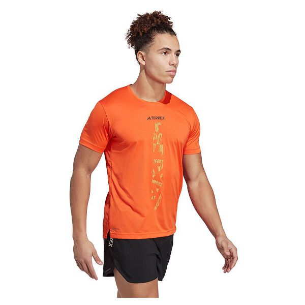 Orange Men's Adidas Agr Short Sleeve T Shirts | 6578193-KS