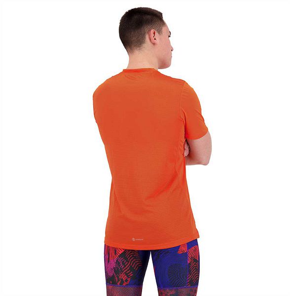 Orange Men's Adidas Own The Run Short Sleeve T Shirts | 5419706-BQ