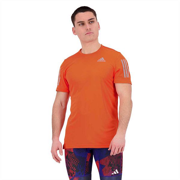 Orange Men\'s Adidas Own The Run Short Sleeve T Shirts | 5419706-BQ