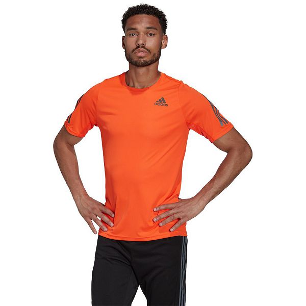 Orange Men\'s Adidas Run Icon Short Sleeve T Shirts | 6842017-NF