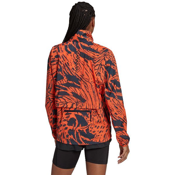 Orange Women's Adidas Fast Aop Jackets | 4608319-NQ