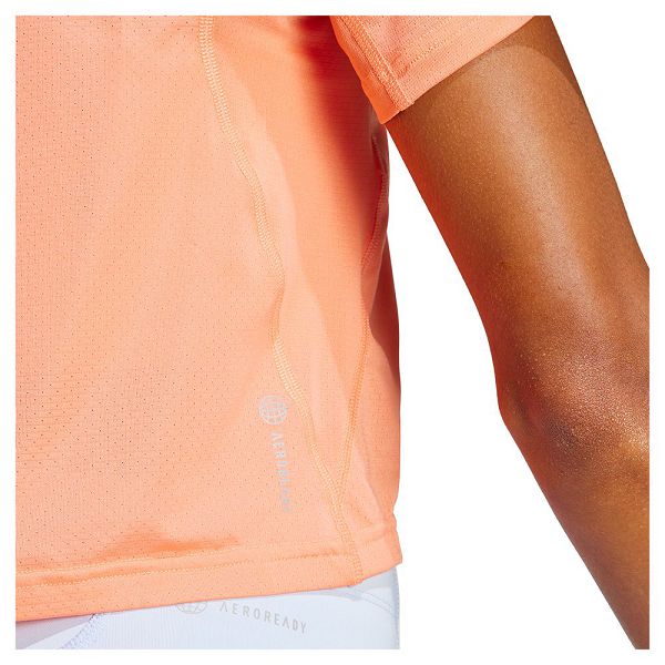 Orange Women's Adidas Fast Crop Short Sleeve T Shirts | 2758091-NK