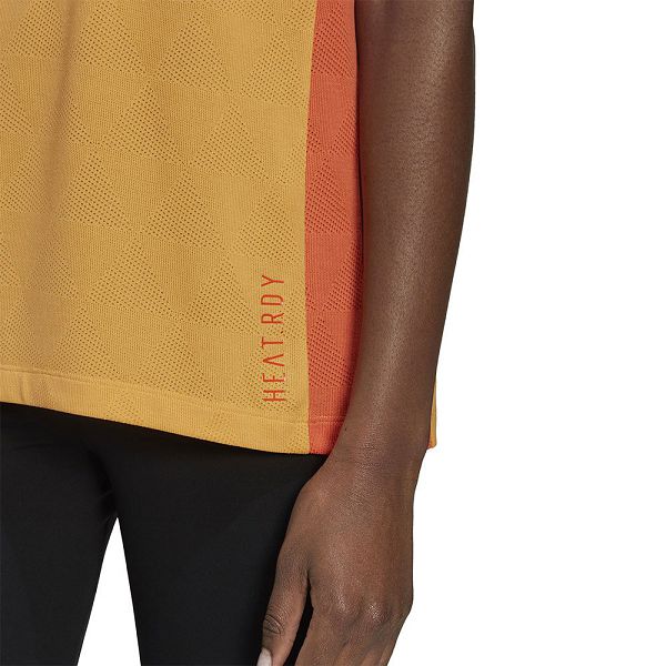 Orange Women's Adidas Heat.RDY Running Short Sleeve T Shirts | 2587463-VU