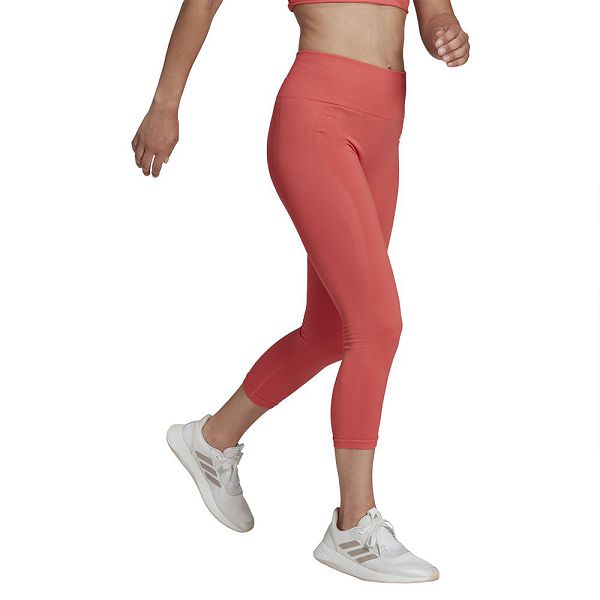 Orange Women's Adidas SML 7/8 Leggings | 5639784-RE