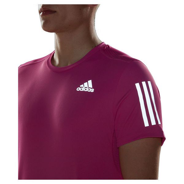 Pink Men's Adidas Own The Run Short Sleeve T Shirts | 2406785-OR