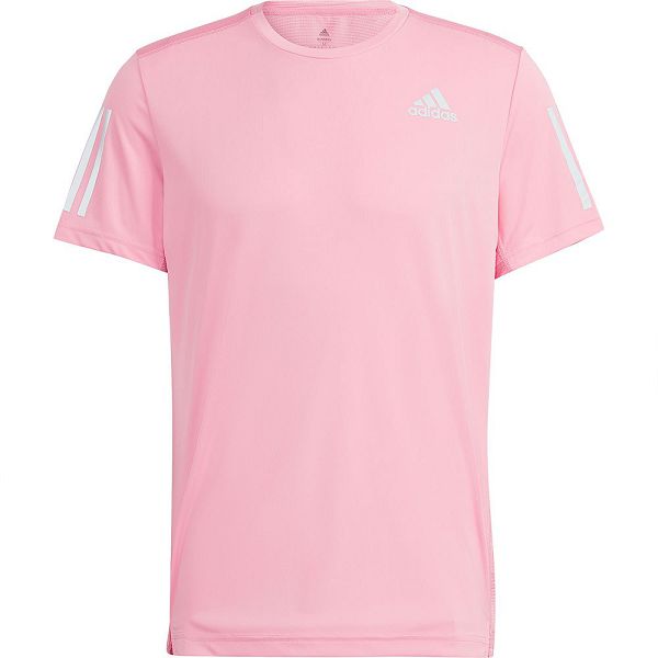 Pink Men's Adidas Own The Run Short Sleeve T Shirts | 7685013-HG