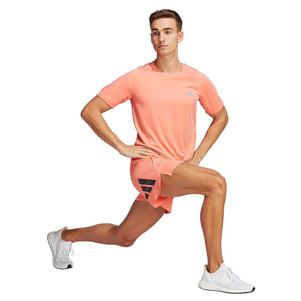 Pink Men's Adidas Run Icons 3 Bar 5´´ Shorts Pants | 1398706-LX