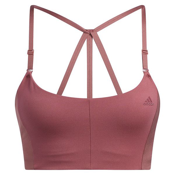 Pink Women\'s Adidas 4E 3 Stripes Sports Bra | 1975034-DN