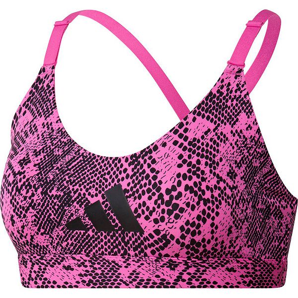 Pink Women\'s Adidas Aerimt Ls Aop Sports Bra | 4602185-KY