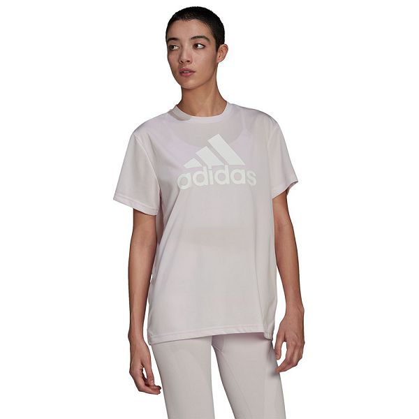 Pink Women's Adidas BL Boyf Short Sleeve T Shirts | 2051643-NL