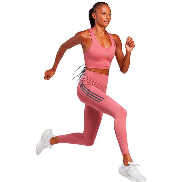 Pink Women's Adidas Dailyrun 3S 7/8 Leggings | 7921835-GV