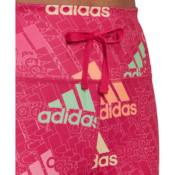 Pink Women's Adidas Essentialsnd Love 7/8 Leggings | 4013572-VL