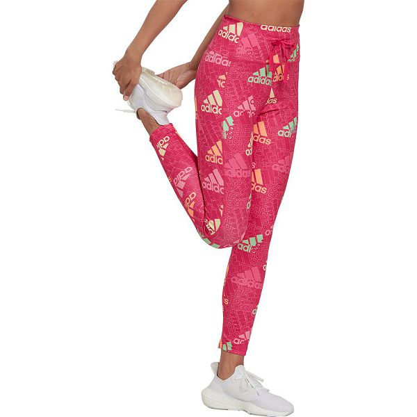 Pink Women\'s Adidas Essentialsnd Love 7/8 Leggings | 4013572-VL